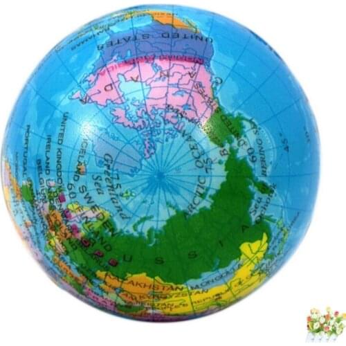 Geography World Map Anti-Stress Bouncy Ball Phone Straps Jumbo 1pc Cute kawaii anti Stress Slow Rising phone straps charms Kids