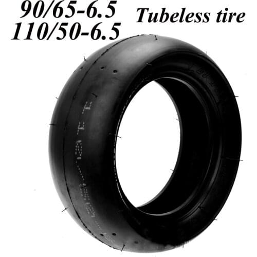 Smooth 90/65-6.5 Tubeless Tire 110/50-6.5 Vacuum Outer Tyre for Mini Motorcycle