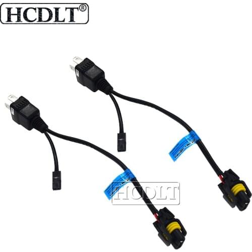HCDLT 2PCS H4 HiLow Bi-Xenon HID Relay Harness Controller Cable Wires For 35W 55W H4 Xenon Bulb Lamp 3000K-12000K Control Line