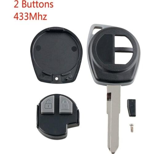 Car Smart Remote Key 2 Buttons Fit For Suzuki Swift Sx4 Alto Jimny Vitara Ignis Splash 2007-2013 433Mhz
