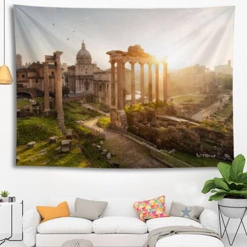 Hot Sale Custom High Quality Ancient Rome Wall Hanging HD Landscape 3D Printing Digital Printing Home Decoration Tapestry