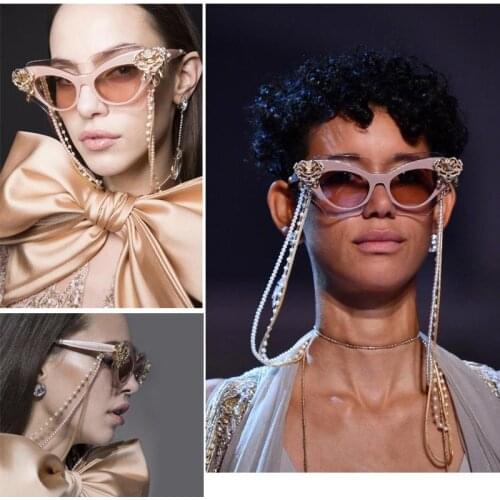 Multilayer Pearl Sunglasses Glasses Chains Mask Rope Chain Necklace for Women Elegent Hanging Rope Multi-purpose Lanyard