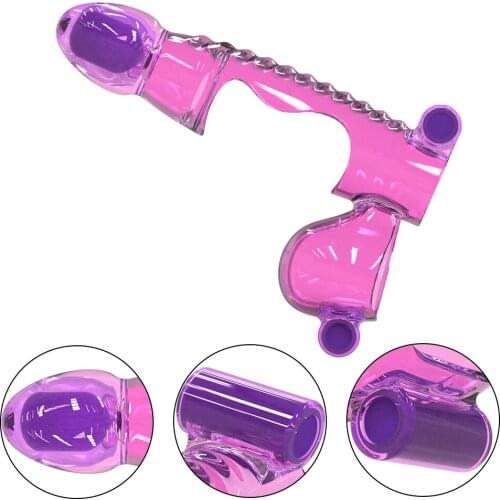 Male Penis Vibrating Ring Sleeve Penis Dick Enlargement Condoms Delay Ejaculation Sex Toys for Men Penis Extender Sleeve