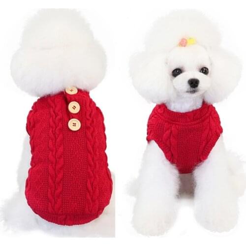 Soft Pet sweater Cat dog Clothes Winter Puppy Knitwear Sweaters Comfortable Plus velvet warm dog clothing for Small Medium Dogs