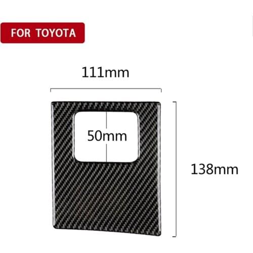 Car Interier Stickers Carbon Fiber Main Driving Storage Box Cover Trim Stickers For Toyota Camry 2018-2019