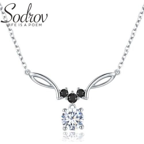 SODROV 2019 New Arrival Classic Real 925 Sterling Silver Pendant Necklaces Women Wedding Jewelry for Women K025