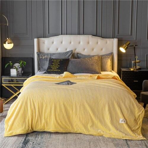 Nordic Solid Color Blanket Corn Kernels Sofa Blankets for Beds Winter Weighted Blanket Covers Bed Cover Bedding Throw Blankets