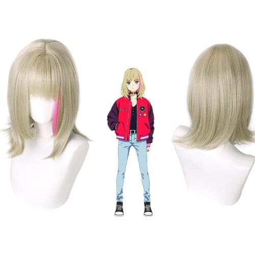 Anime Wonder Egg Priority Rika Kawai Cosplay Wig Short Heat Resistant Synthetic Hair Women Party Role Play Wig
