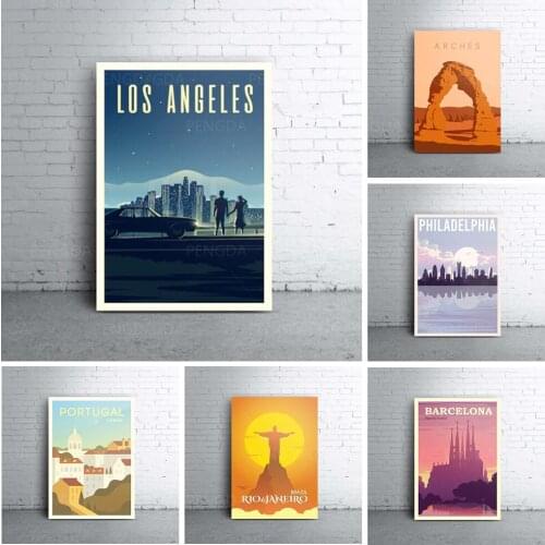 Landscape No Frame Picture Print Jesus Desert House Building Poster Nordic Canvas Home Room Wall Art Decoration Painting Modular