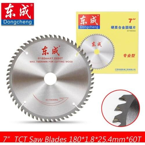 7" 60 Teeth 180mm TCT Circular Saw Blades 180*1.8*25.4mm*40 Teeth Saw Blades For Wood PVC Density Board Plastic Bore 25.4 / 20mm