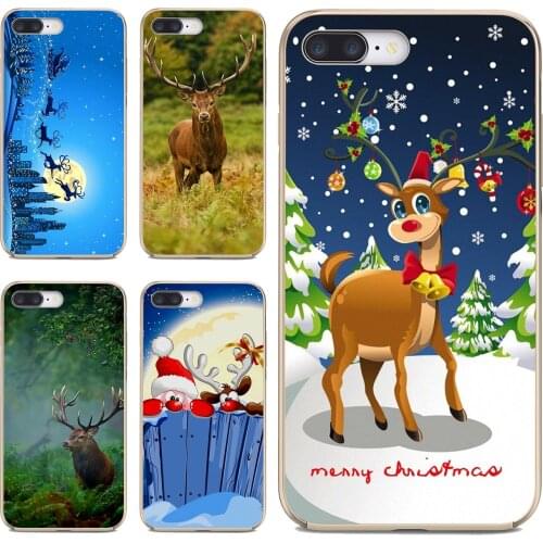 Silicone Case Merry-Christmas-Animal-wild-Elk-Deer For Xiaomi Redmi 2 S2 3 3S 4 4A 5 5A 5 6 6A 7A 9 9T 9C 9A Pro Pocophone F1