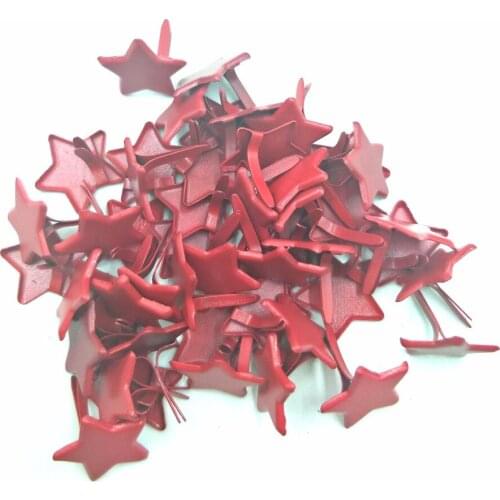 50PCS 13.5*12mm Cute Five Pointed Star Metal Brads Nails Rivets Fastener Embellishment Gift Diy Scrapbooking Paper Album