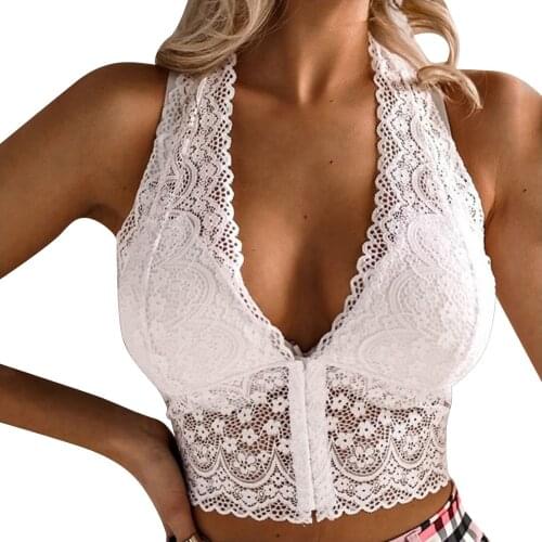 Trendyland Women Plus Size Vest Crop Tops Wireless Bra Lingerie Sexy V-Neck Underwear Camisole Tanks Underwear Dropshipping