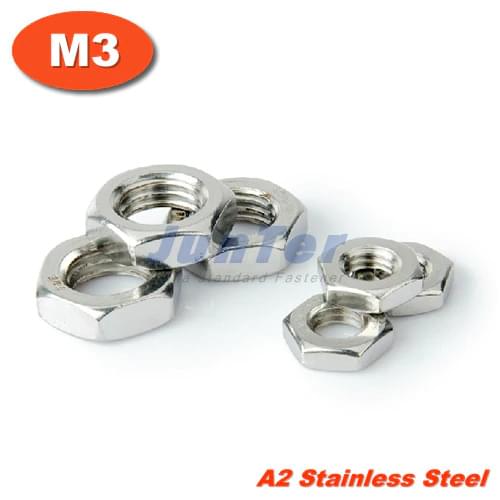 1000pcs/lot DIN439 M3 Stainless Steel A2 Hex Thin Nuts METRIC