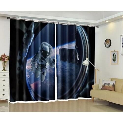 Space capsule 3d Curtains For Living Room Window Treatments Modern Curtains For Beding Room living room High-precision Shade