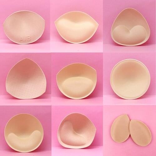 4pcs 2pair Sponge Inserts Bra Paddes for Swimsuit Breast Push Up Brassiere Breast Patch Pads Women Intimates Bra Accessories