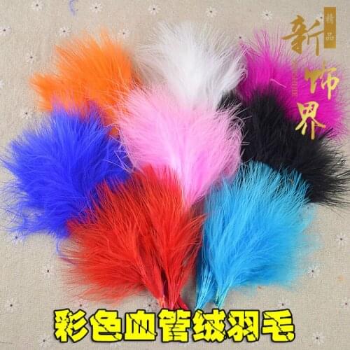 50pcs/lot 5-10cm/2-4inch Dyeing Turkey Plush Capillary Feathers For Hat Party Wedding Hairpin Earrings Handmade Accessories