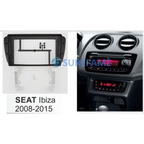9 inch Car Fascia Radio Panel for SEAT Ibiza 2008-2015 Dash Kit Install Facia Console Bezel Adapter 9inch Plate Trim Cover