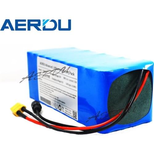 AERDU 36v 12.8ah 10s4p 18650 lithium battery pack 3200mah 600w for Balance car Motorcycle Electric Bicycle Scooter with 25A BMS