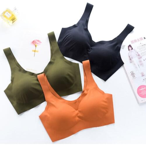 Seamless Girl Gym Sports Bra Women Padded Push Up Wirefree Sport Yoga Bra Plus Size Fitness Yoga Vest Sleeping Running Underwear