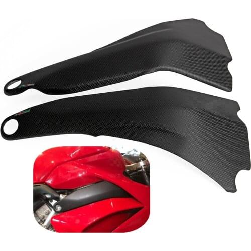 100% Real Carbon Fiber Motorcycle Frame Covers 1 Pair Matt Decoration For Ducati Panigale V4 V4S 2018 2019