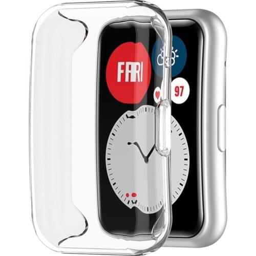 Huawei Watch Fit TPU All-Inclusive Transparent Protective Case Soft Clear TPU Protection Silicone Case Cover Of Huawei Watch Fit
