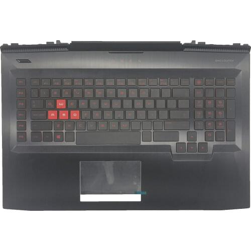New For HP OMEN 17-AN 17T-AN Laptop Palmrest Top Case Cover With Red Backlit Keyboard of US-Standard Versions 931690-001