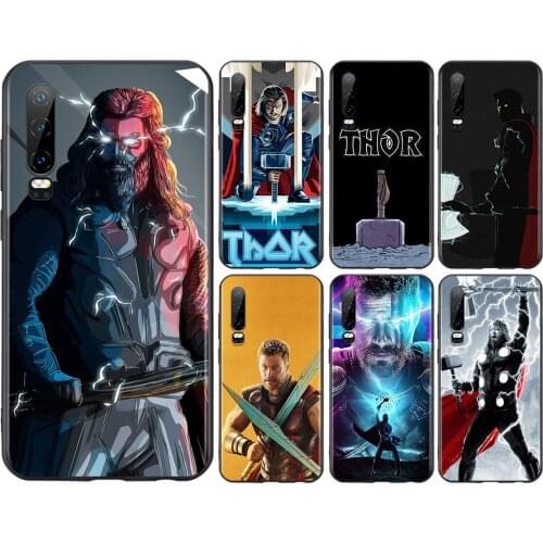 Marvel Avengers Thor For Huawei P50 P40 P30 P20 P10 P9 P8 Lite E Pro Plus Lite Mini 2019 2017 Black Soft Phone Case