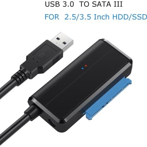 USB 3.0 To 15 Pin Sata III Cable Up To 5 Gbps Support 2.5 / 3.5 Inches External HDD SSD Hard Drive SATA 3 Sata To USB3.0 Adapter