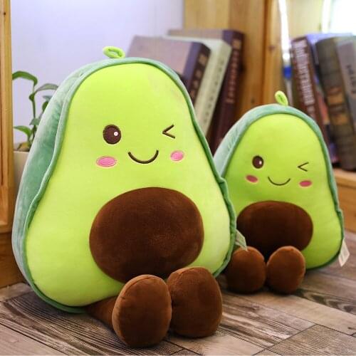 Kawaii Avocado Plush Toy Filled Doll Fruit Cushion Pillow Soft Plush Doll Toy Child Baby Girl Birthday Gift Cute Doll customize