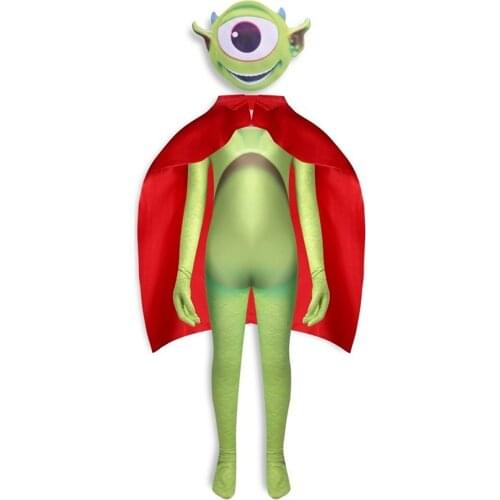 Halloween Costumes for Kids Anime Monster Academy Green Eyed Monster Cosplay Boys Girls Bodysuit Cartoon Carnival Party Clothing
