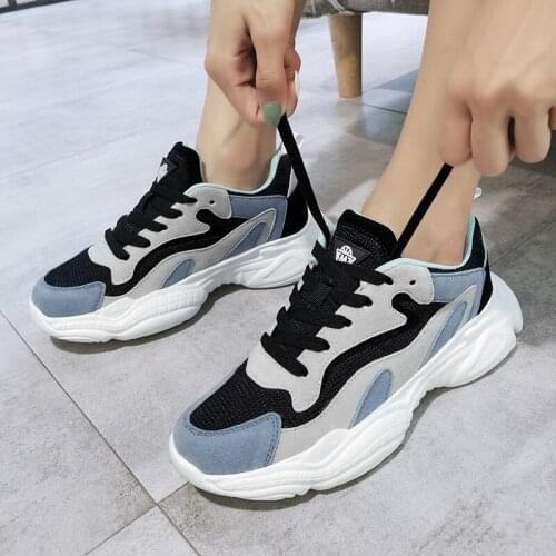 Fashion Sneakers Women Shoes New Women Vulcanize Shoes New Platform Shoes Women Flats Female Chunky Sneakers Walking Shoes