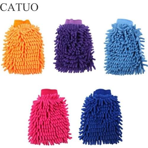Hot Car Wash Mitt Cleaning Tools Chenille Soft and Thick Microfiber Glove 22x15cm for Auto Detailing Sponge Detail Clean Brush