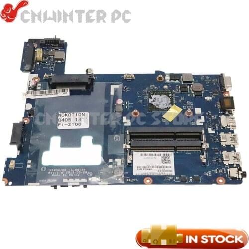 NOKOTION VAWGA GB LA-9912P MAIN BOARD For Lenovo IdeaPad G405 Laptop Motherboard E1-2100 CPU DDR3