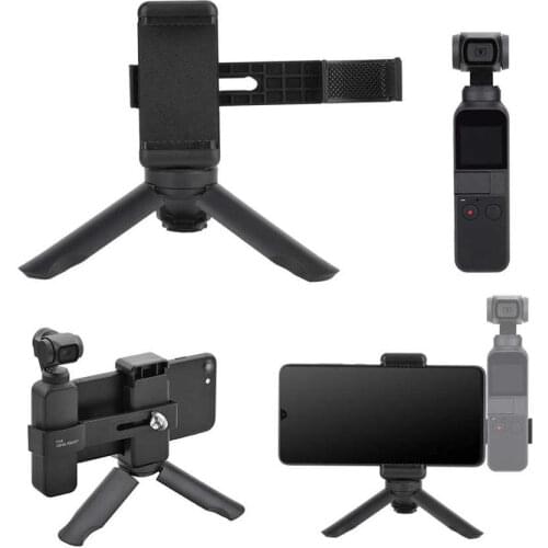 Mobile Phone Securing Clip Clamp Bracket Mount Desktop Tripod For DJI OSMO Pocket Mini Tripod