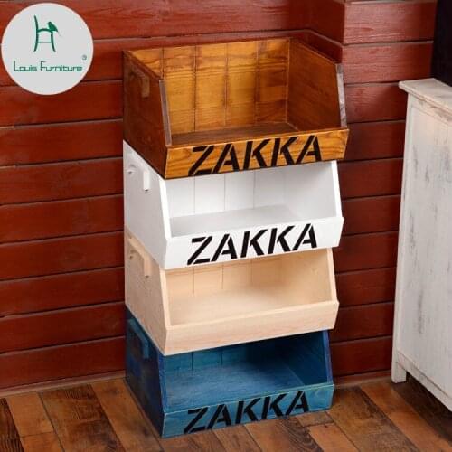 Louis Fashion Furniture Accessories Solid Wood Vegetables Fruits Shelves Storage Basket Kitchen Utensils and Appliances