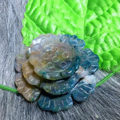 Moss agate lotus 2043