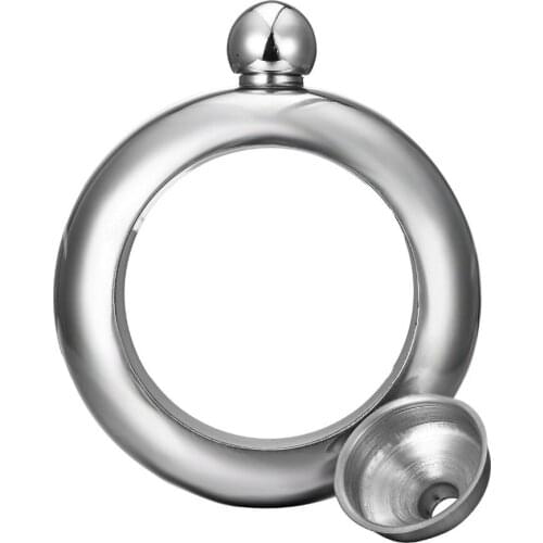 Stainless Steel Wine Pot Bangle for Bar Party with Funnel Set (Silver)