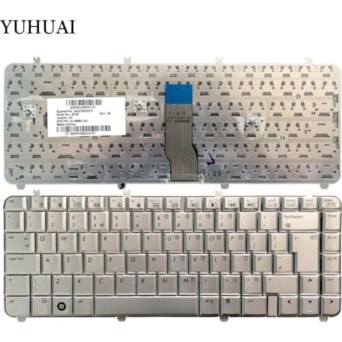 New UK Laptop keyboard for HP Pavilion DV5 DV5-1000 DV5-1100 DV5-1200 DV5-1218 1219 1218TX 1219TX Silver Keyboard