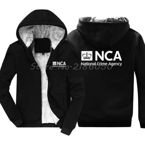 Fashion New NCA National Crime Agency United Kingdom Britains FBI Police Cops Sweatshirt Mens Cotton Jacket Cool hoodies