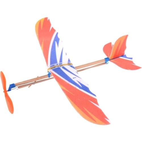 New DIY Handmade Elastic Rubber Band Powered DIY Foam Plane Model Kit Aircraft Educational Toy HOT SALE