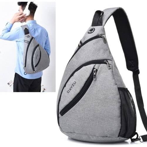 New Men Crossbody Bags Unisex One Shoulder Backpack Cool Boys Cycling SportsTravel Versatile Fashion Chest Bag JS516