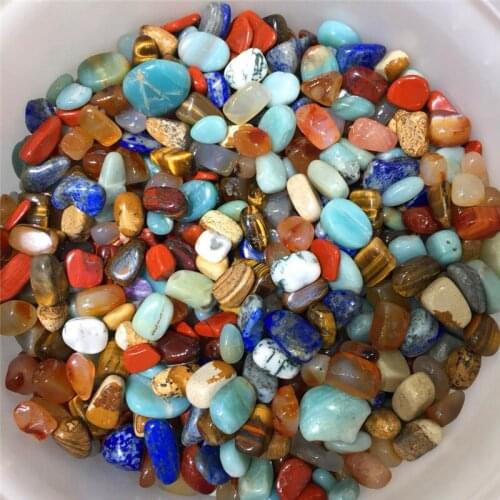 100g drop shipping energy Natural mixed color Crystal gemstone meditation reiki healing polished crystal tumble stone decoration