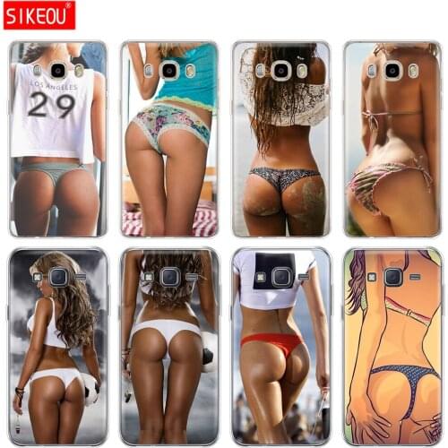 Silicone cover phone case for Samsung Galaxy J1 J2 J3 J5 J7 MINI 2016 2015 prime Sexy ass Underwear Bikini Woman girl