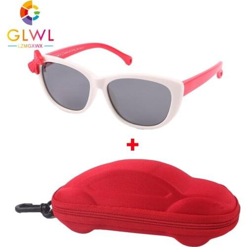 Sunglasses Girls 2021 Polarized Car Case Sunglass Baby Retro Sun Glasses Infant Elastic Frame Eyewear Childrens Mirrors Sports