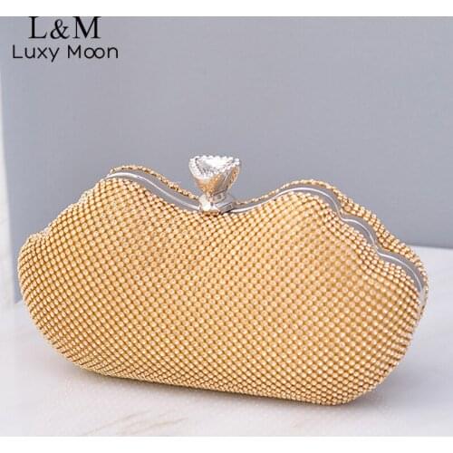 Rhinestone Evening Bag For Women Luxury Designer Handbag Banquet Fashion Chain Shoulder Crossbody Bag Wedding Bridal Purse X625H