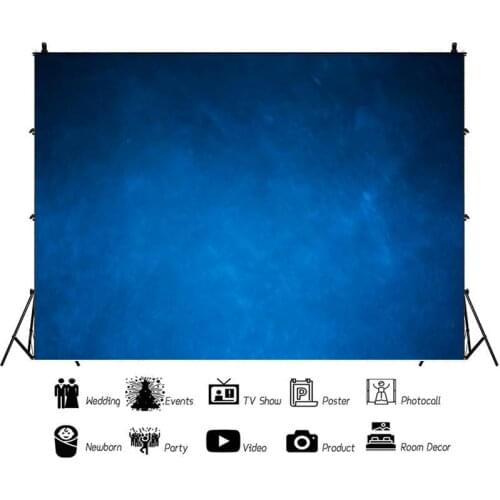 Dark Blue Solid Color Simple Theme Portrait Photo Background Photographic Vinyl Backdrop Photocall Studio Booth Props