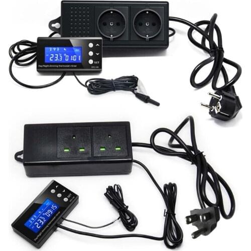 Digital Display Reptile Pet Nest Thermostat High Precision Probe Temperature and Humidity Controller Timer Amphibian Pet 896B