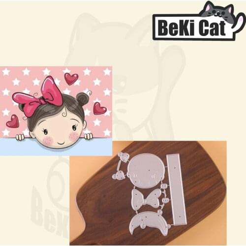 Pretty lovely girl Cutting Dies Stencils for DIY Scrapbooking photo album Decorative DIY Paper Cards