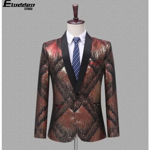 Traje de vestir hombre Blazer men groom suit mens wedding suits singer star style stage Handsome personality formal dress